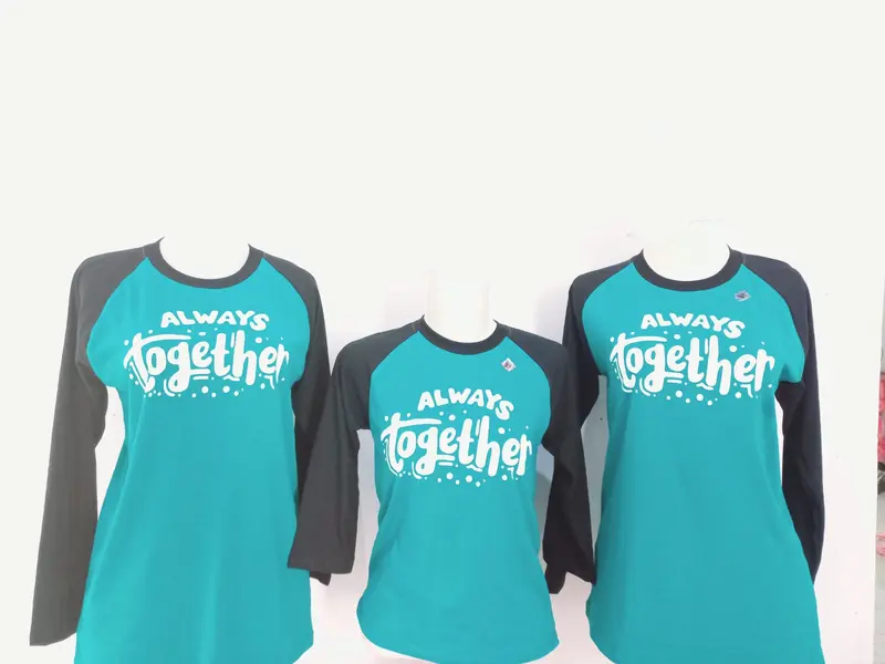 kaos distro couple ayah ibu dan anak pasangan keluarga family kombet 24s Dewasa Hitam Panjang Pendek Baju Katun Wanita Combed Natal 4