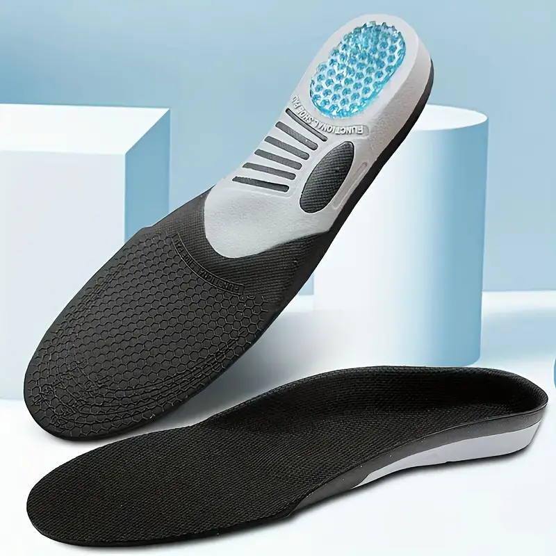 1 Pair EVA Gel Insoles for Sports and Work - Anti-Slip, Shock-Absorbing, Twist-Resistant, Thickened Support - Unisex for Basketball and Everyday Use 4