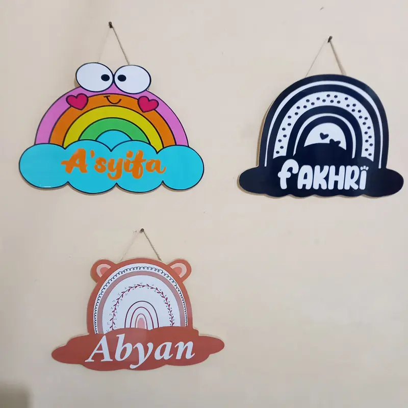 HIASAN DINDING GANTUNG CUSTOM NAMA UKIRAN WALL DECOR plastik Red hiasan tempel pinggir papan tulis metal Mendunia nikel soft pink ukiran  tempel pajangan  pojok tulisan  dinding 2