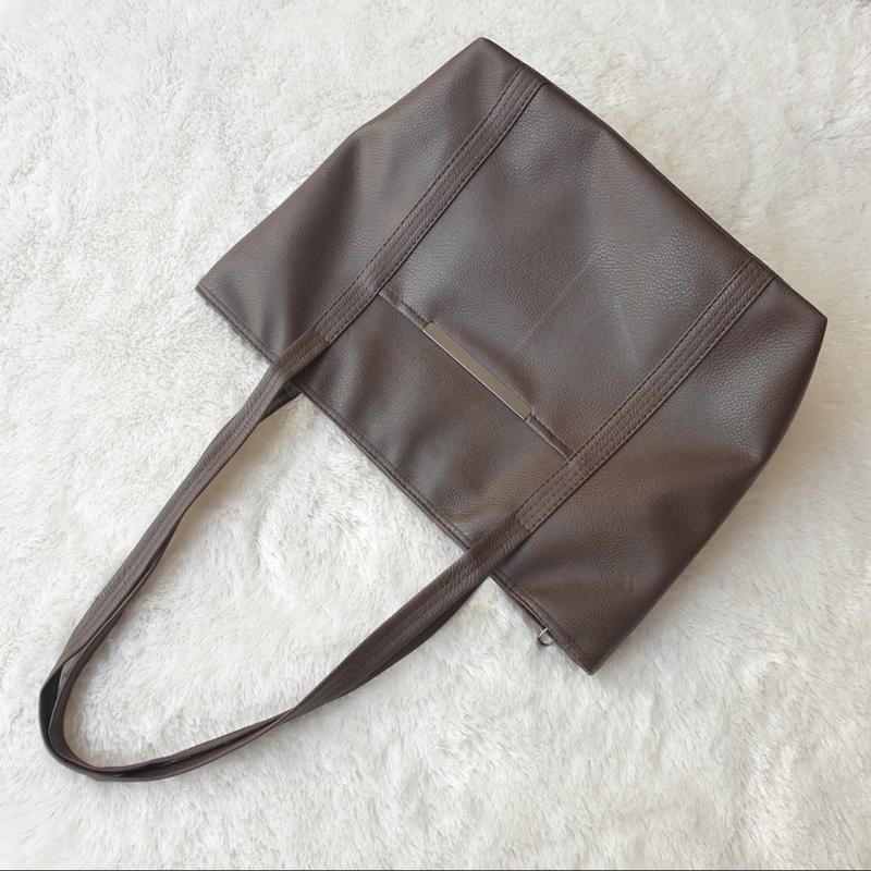 Tote bag Wanita Kulit Kapasitas Besar Bahan Tebal - Totebag Kulit - Tas Wanita Pengajian Bahu Wanita Kulit PU Polos 4