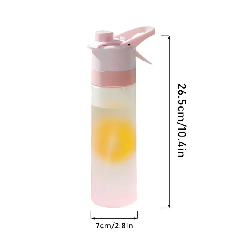 650ml Water Bottle, Large Capacity Spray Water Bottle with Handle, Drinking Cup for Outdoor Sports Office School 1