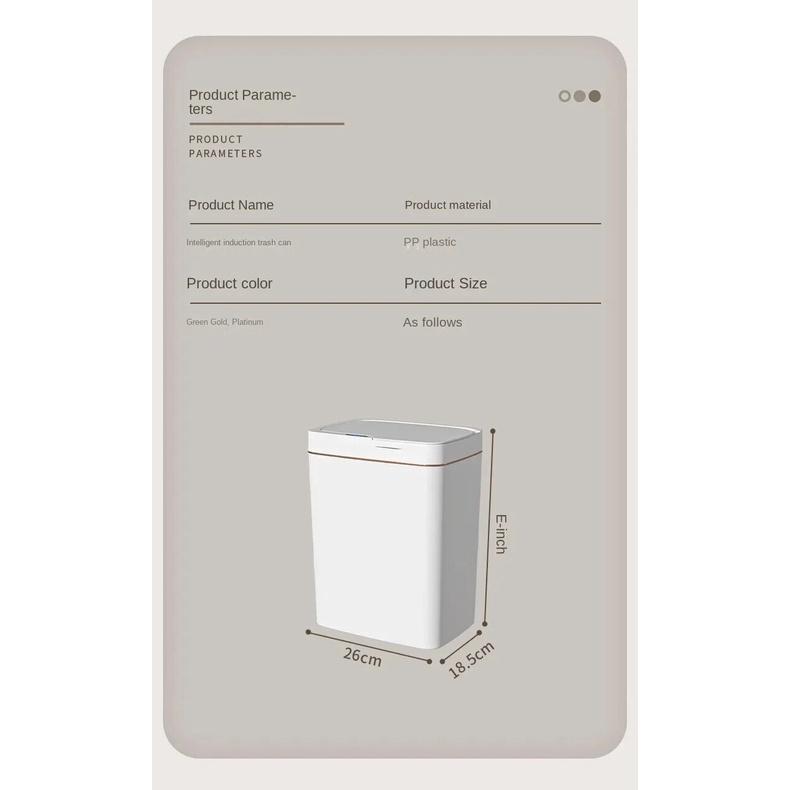 Product Introduction of 18L Smart Bathroom Trash Can Automatic Bagging Electronic Trash Can Touchless Narrow Smart Sensor Garbage Bin Smart Home 15