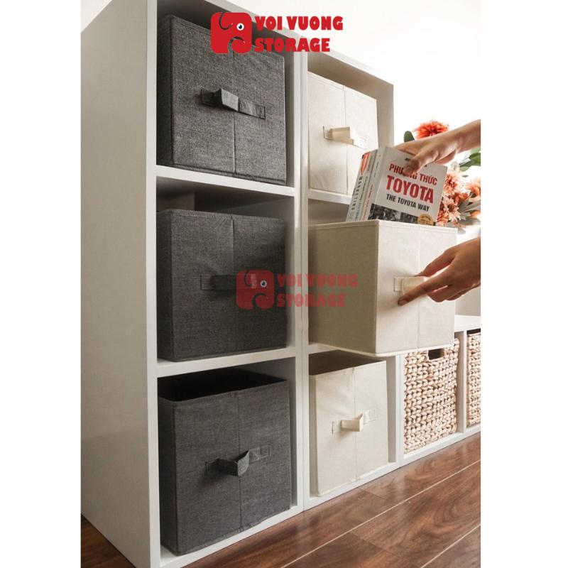 Hộp vải đựng đồ xuất Mỹ ROYE VOI VUÔNG 6