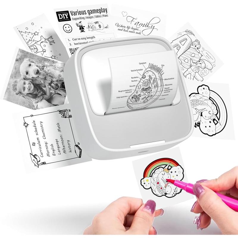 Sticker Maker Machine Mini Portable Sticker Maker Machine with 1 Roll Sticker Paper, Mini Printer ...