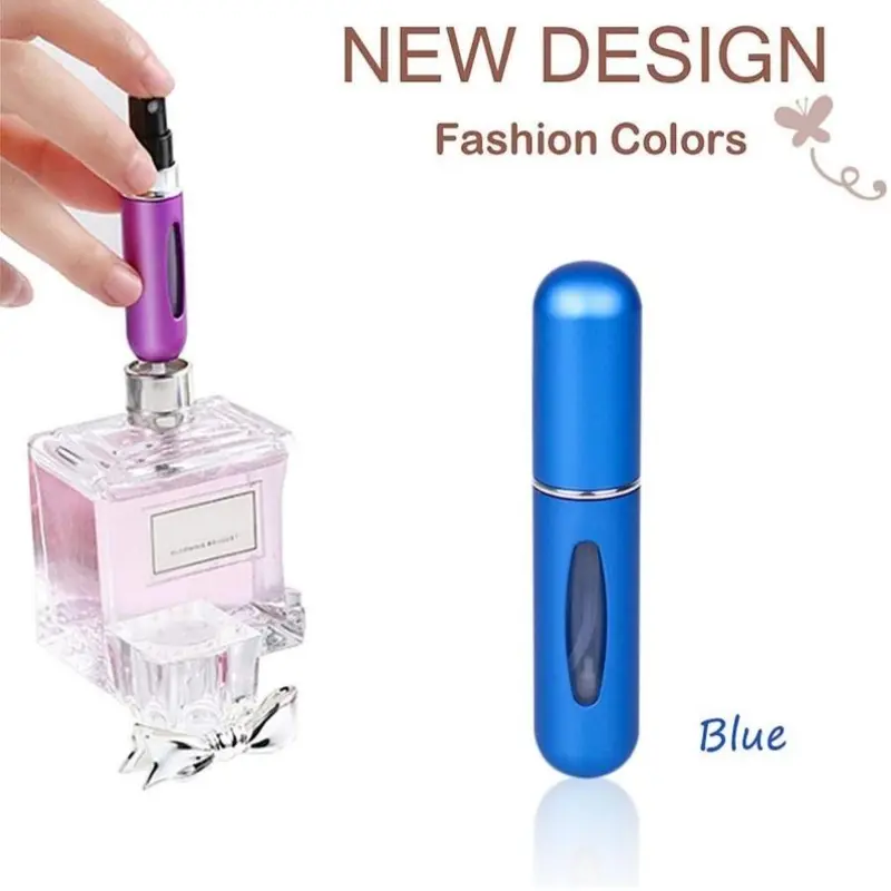 Perfume Dispenser, 1 Count Travel Refillable Perfume Bottle, 5ml Portable Perfume Bottle, Cylindrical Spray Bottles, Perfume Storage Tools 3