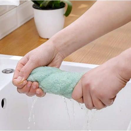 Product Introduction of [Paket 5 Pcs] Kain Lap Dapur Anti Minyak Kualitas Bagus Lap Meja Dan Piring cleaning Twill Multicoloured kain lap microfiber absorben minyak floor kain  lap lembut lantai 2