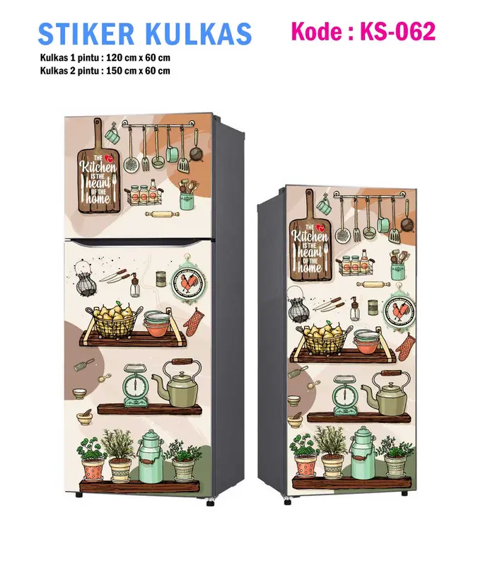Stiker Kulkas 1 Pintu dan Sticker Kulkas 2 pintu Peralatan Dapur 0