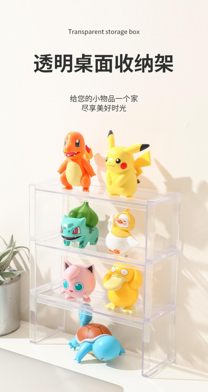 Product Introduction of Desktop transparent storage rack can be stacked with cosmetics sorting rack, badge display rack, jewelry lipstick storage rack 0