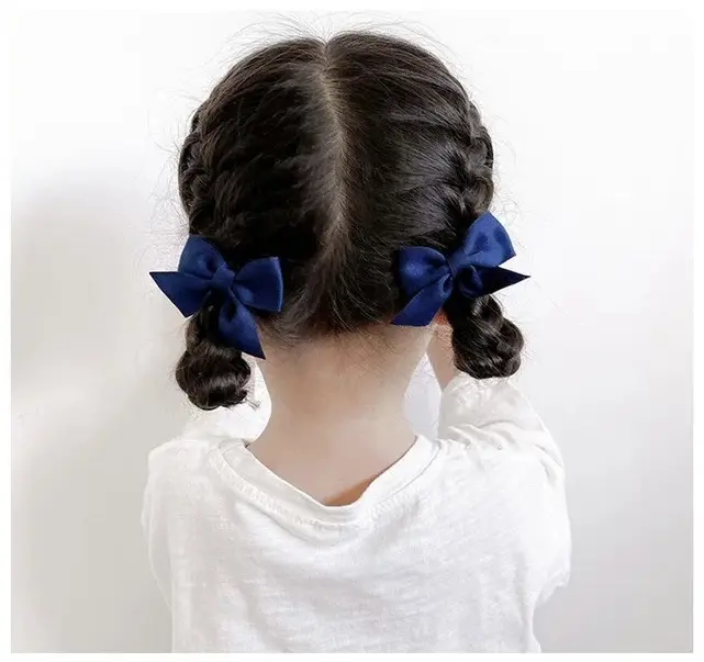 Set 2 chiếc kẹp tóc công chúa cho bé gái Hàn Quốc, phụ kiện kẹp tóc hình nơ dễ thương cho trẻ em 4