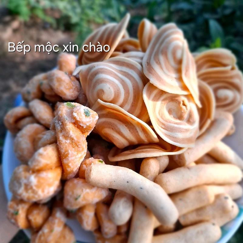 Combo 2kg bánh tai heo, quai chèo, cọng 0
