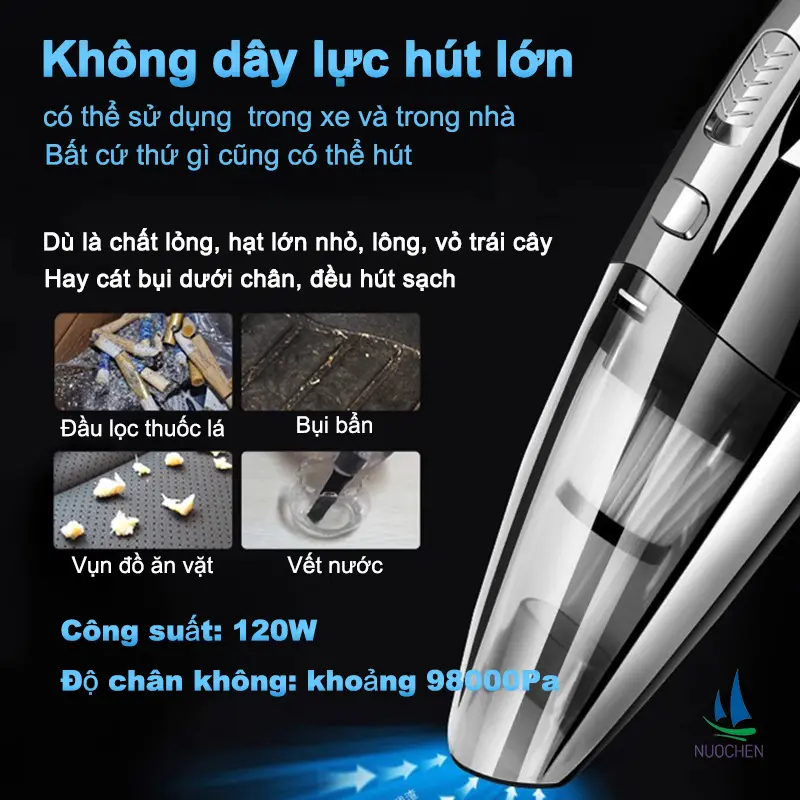 Máy Hút Bụi Cầm Tay,Máy Hút Bụi Ô Tô Không Dây,Công Suất Lớn,Nhỏ Siêu Mạnh Hút 18000Pa,Ô Tô Nội Thất 2