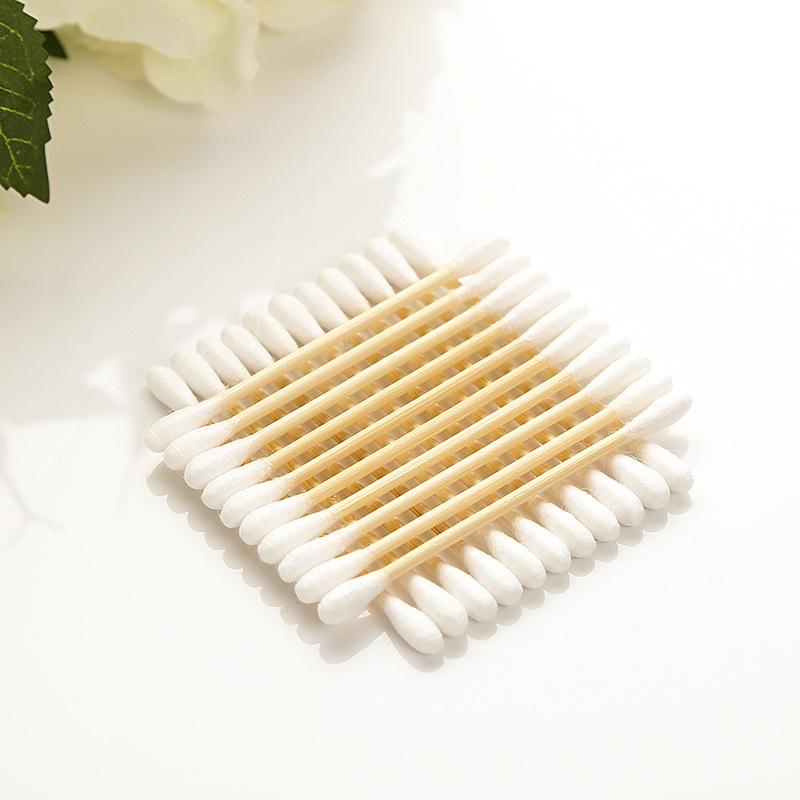 Tăm Bông Ngoáy Tai Gói 100 PCS Bằng Gỗ Tre Chắc Chắn Tiện Lợi Tăm Bông Tre Thân Thiên Môi Trường 4