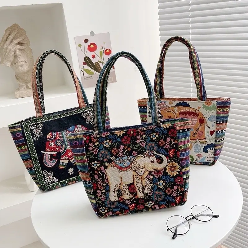 OPIOBAGS TOTEBAG MOTIF GAJAH WANITA / TFW 66 Kanvas Tote 6