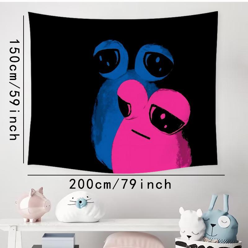 Product Introduction of Abstract Frog Couple Pattern Tapestry, 1 Count Aesthetic Wall Hanging Decor, Polyester Tapestry for Bedroom Home Office Decor, Accessories with Free Installation Package, Valentine's Day Gift Idea 2