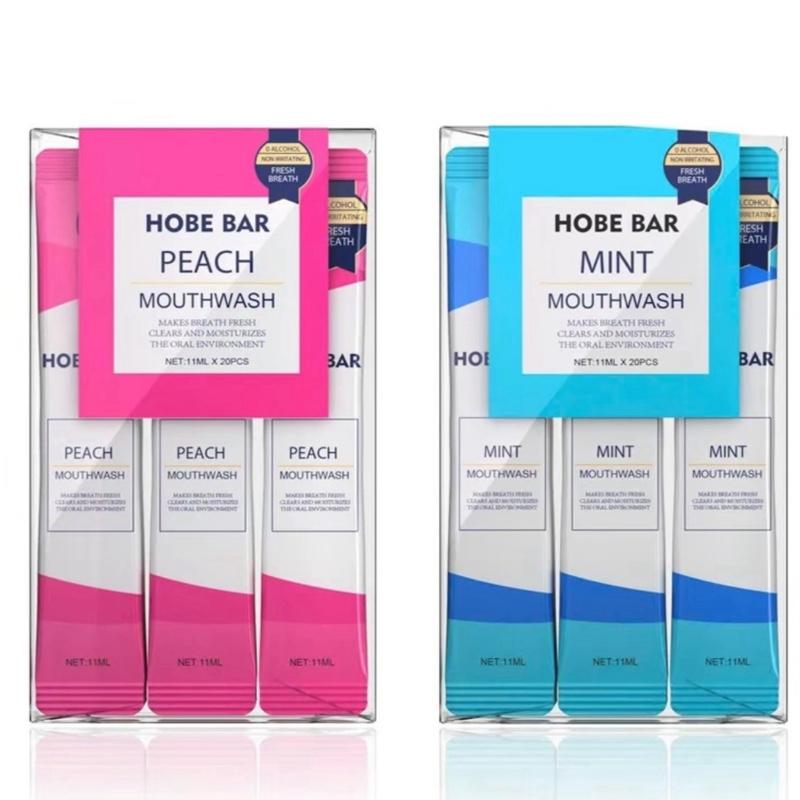   Mua 1 tặng 1   2 hộp 40 gói   1 gói x 12 ml Nước Súc Miệng HOBEBAR Giúp Hơi Thở Thơm Mát Hỗ Trợ Cải Thiện Sức Khỏe Răng Miệng xịt 