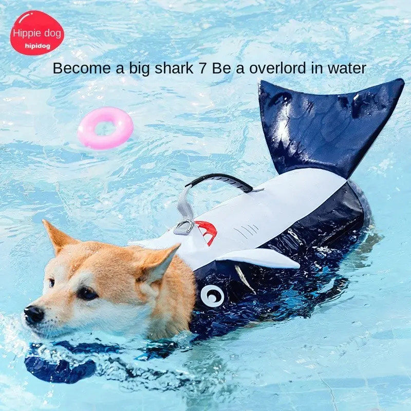 New Style Dog Shark Pet Life Jacket Small Medium-Sized Dog Large Buoyancy Swimsuit Swimming Special Clothes