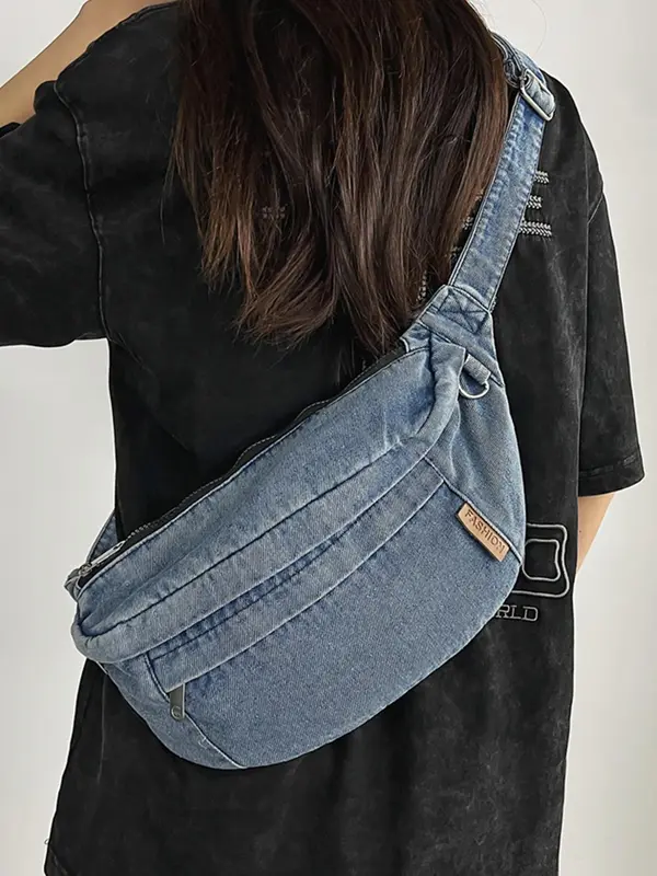 Fashionable Shoulder Bag, Casual Versatile Chest Bag for Men and Women, Simple All-match Crossbody Bag for Daily Travel, Easy To Carry, Office Workers Commuting, Students in Class 5