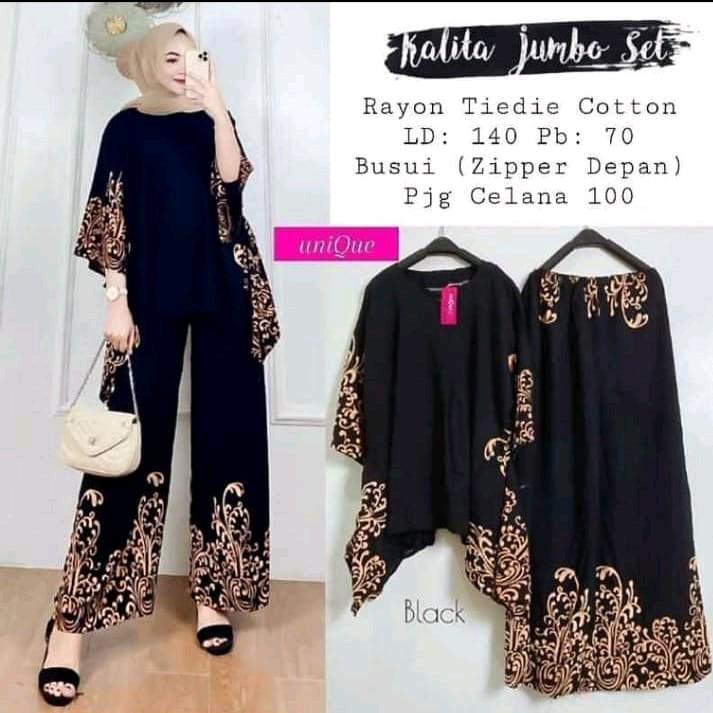 setelan waka rayon premium/set waka jumbo 3