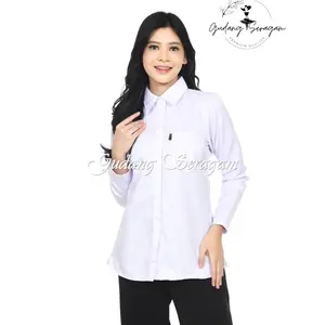 Kemeja Dinas Wanita – Saku Satu, Lengan Panjang & Pendek, Bahan High Twist!