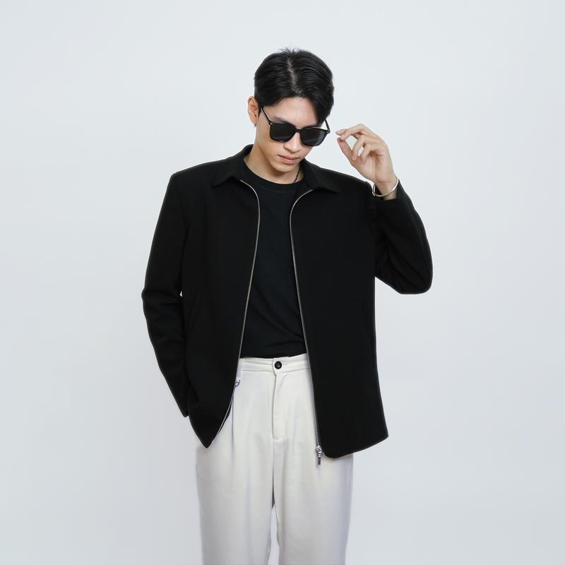 ÁO KHOÁC "THẲNG" CÓ ĐỊNH HÌNH DÂY KÉO - CÓ ĐỆM VAI VÀ GIA CÔNG 3 LỚP