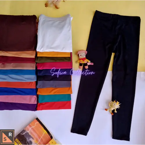 Legging Anak Perempuan Usia 4-6 Tahun Polos 0