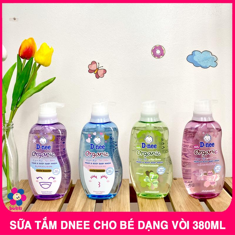 Sữa Tắm Dnee Chai To 380ml Có Vòi Tiện Lợi, Sữa Tắm Gội Toàn Thân Dnee Organic Thơm Mát Dịu Nhẹ An Toàn Cho Bé