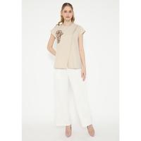 Gambar Vest Asymetrical With Embroidery in Cream By Brilliant Girl - CREAM, L dari Brilliant Girl Kota Tangerang 4 Tokopedia