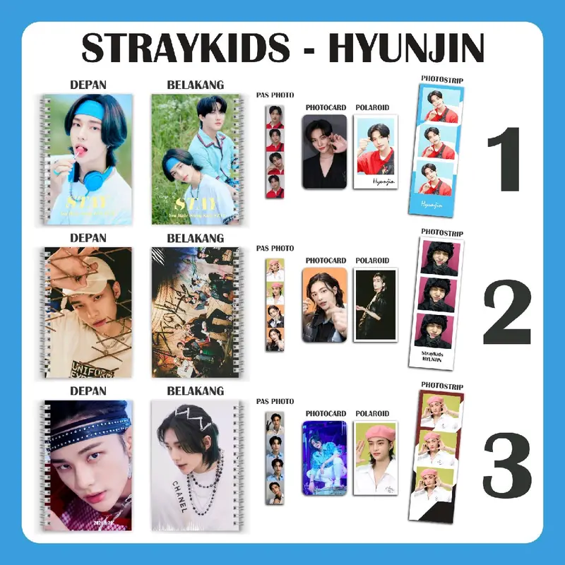PAKET NOTEBOOK STRAY KIDS FREE BOX+BUBBLE 8