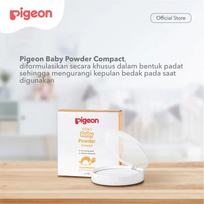 PIGEON Baby Powder Cake Chamomile 45Gr Refill | Bedak Tabur Bayi 1
