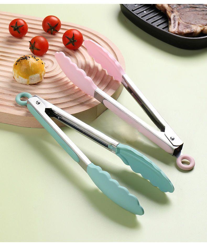 Product Introduction of Silicone Kitchen Food Tongs – Heat-Resistant Stainless Steel Cooking Tongs for BBQ, Bread, Steak, and Grilling 10