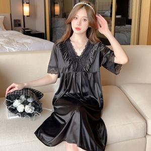 Piyama Wanita, Satin, Saiz Besar, Baju Tidur, dengan 9 Warna, Stok Sedia, untuk Wanita, di KL