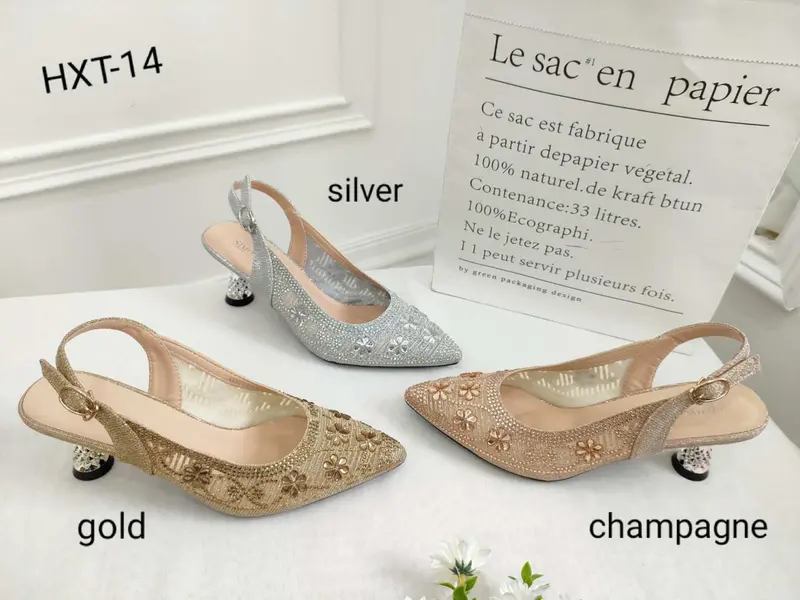 Simoncelli Sepatu Wanita Heels Tali Belakang 5 Cm Heels Pesta Kondangan Kuliah High Heels Import HXT-14 High 8