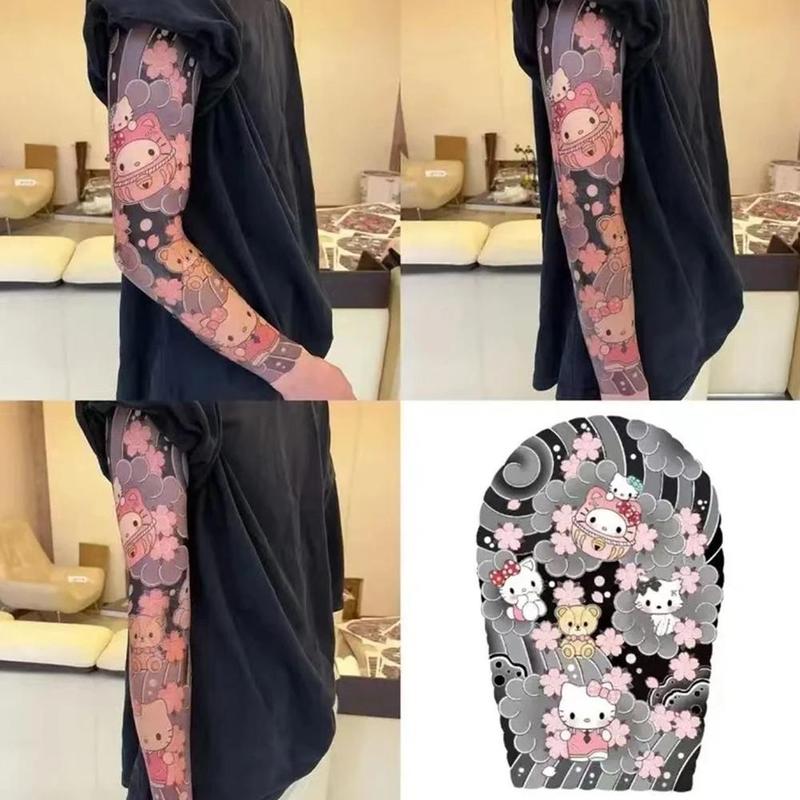 Product Introduction of Hình Xăm Dán Cánh Tay, Thiết Kế Hình Mèo KT Và Hoa, Hình Xăm Tạm Thời, Không Thấm Nước, Hình Xăm Giả 17