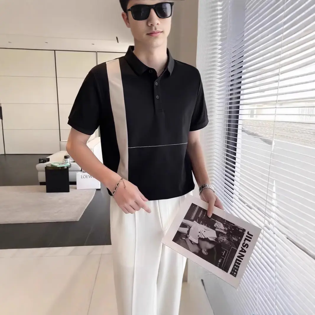 Trendy Men's Polo T-Shirt 2025 Summer New Design |   Premium Cotton Streetwear Fashion |   Slim Fit Short Sleeve Casual Top