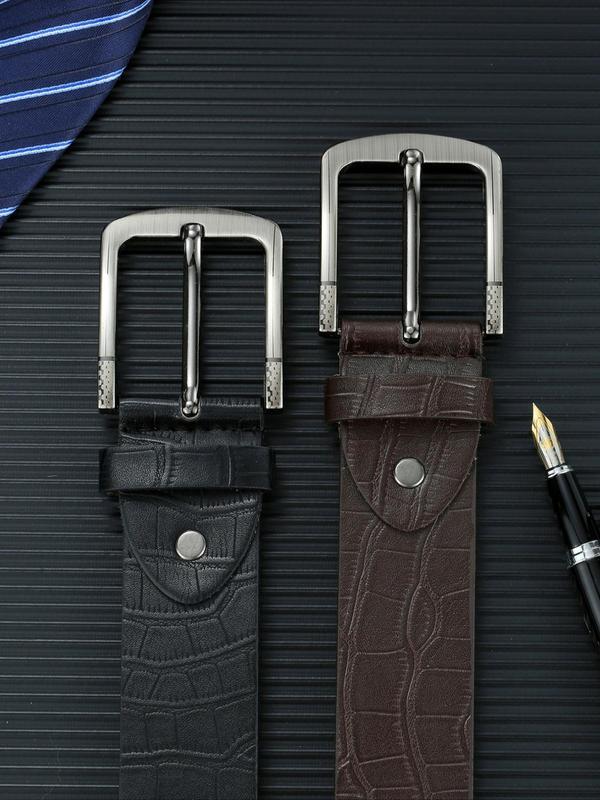 Men's Vintage Fashion All-match Belt, Casual Business Belt for Jeans Trousers, Daily Clothing Decoration, Trendy Exquisite Belt for Birthday Gift 5