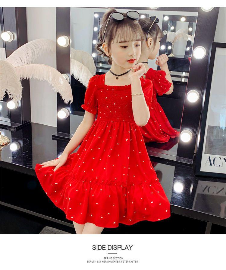 Product Introduction of Váy Voan ngắn Tay Cho Bé Gái, Cỡ Trung Bình Và Lớn, Váy Tay Phồng Cho Trẻ Em, Thời Trang, Quần Áo Trẻ Em, Hàng Mới Về Mùa Hè 2024 8