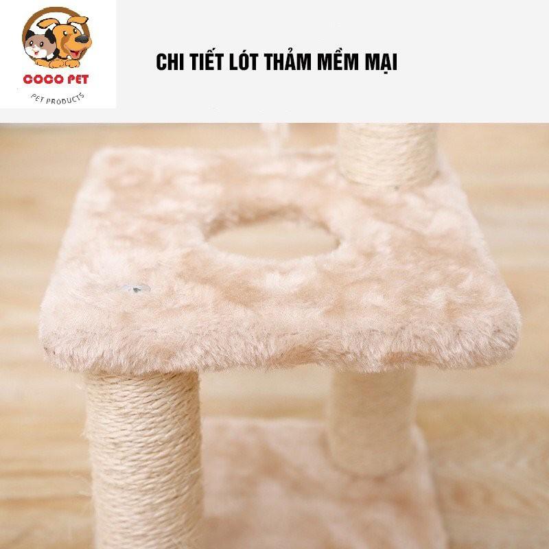 Cây Cào Móng 3 Tầng Có Đệm Nằm Và Đồ Chơi Cho Mèo 4