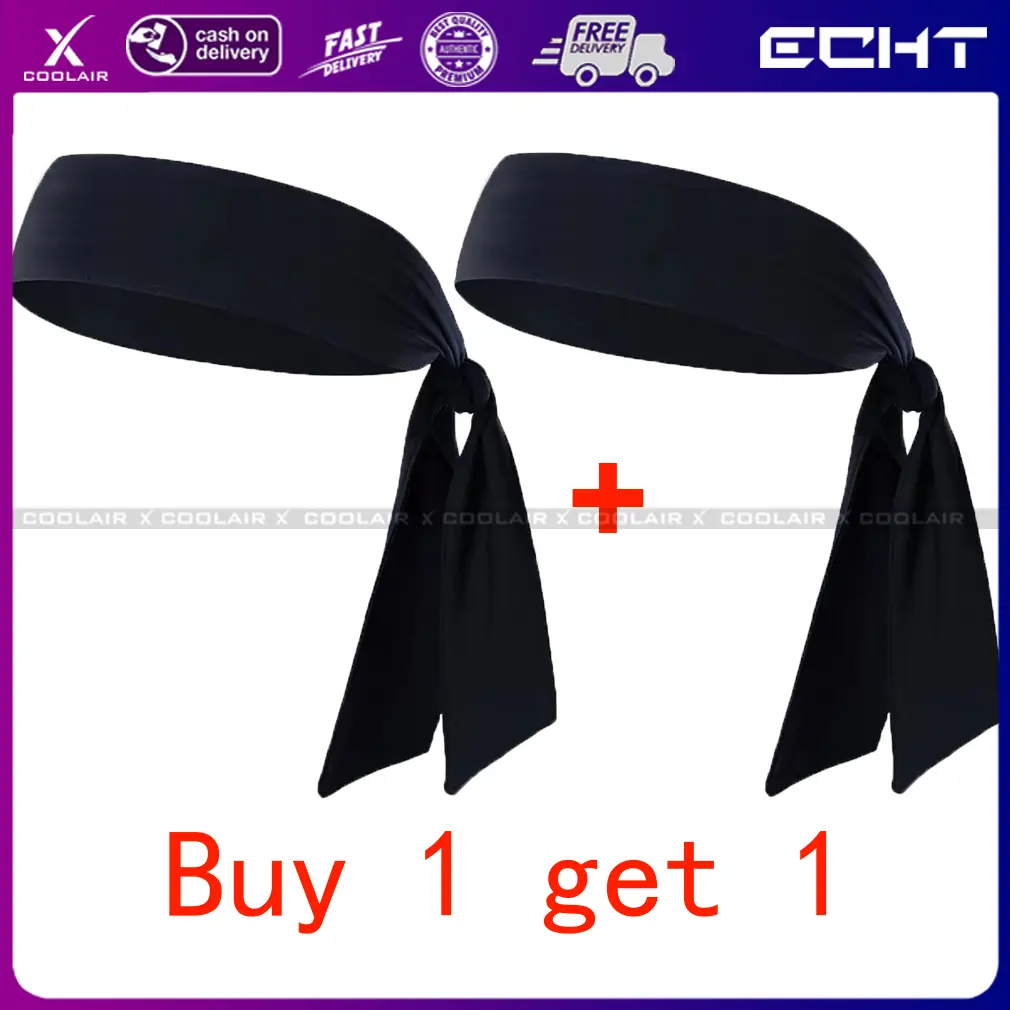 Buy 1 get 1，Basketball sports turban Lace-up tennis headband Sweat guide Sweat & Antiperspirant Hair Band Men and women fitness headband