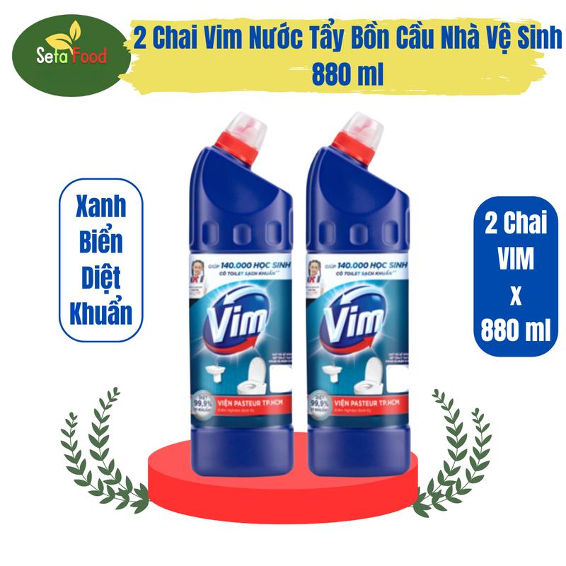 COMBO 2 CHAI Vim nước tẩy bồn cầu 880ml chai Làm Sạch Nước Rửa Chén