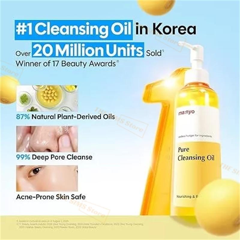 MANYO Dầu Tẩy Trang Dịu Nhẹ & Cân Bằng Dầu Ẩm 200ml | Cấp Ẩm, Nhũ Hóa Tức Thì, Rửa Sạch Không Cặn