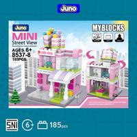 Gambar Mainan Balok Juno 8537-8 | Cake Shop Building Street View - 8 Cake Shop dari Juno Toys_NEW Kota Surabaya 1 Tokopedia