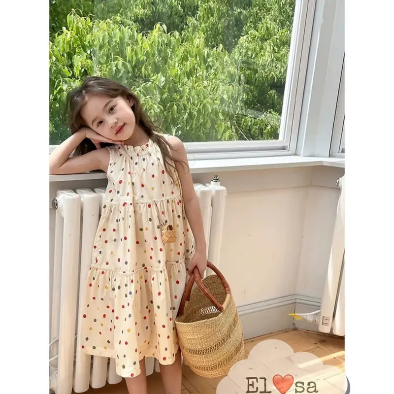 Váy bé gái - Váy Sát Nách Chấm Bi 3 Tầng siêu xinh cho bé gái 1 - 5 Tuổi 2