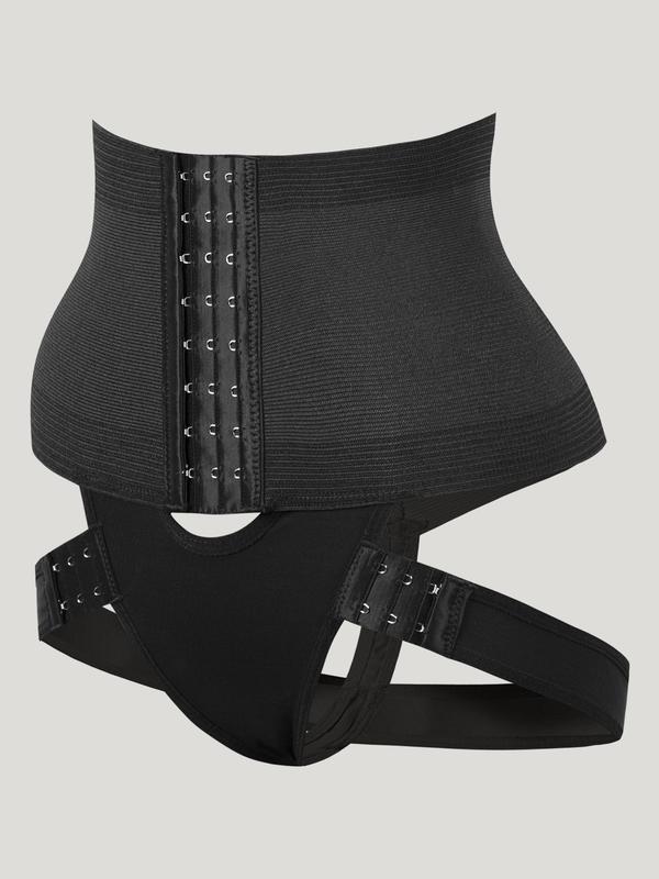 Women's High Waist Tummy Control Butt Lifting Shapewear Thong, Adjustable Hook & Eye Cut Out Shapewear Bottoms, Ladies Shaper for Daily Wear 2