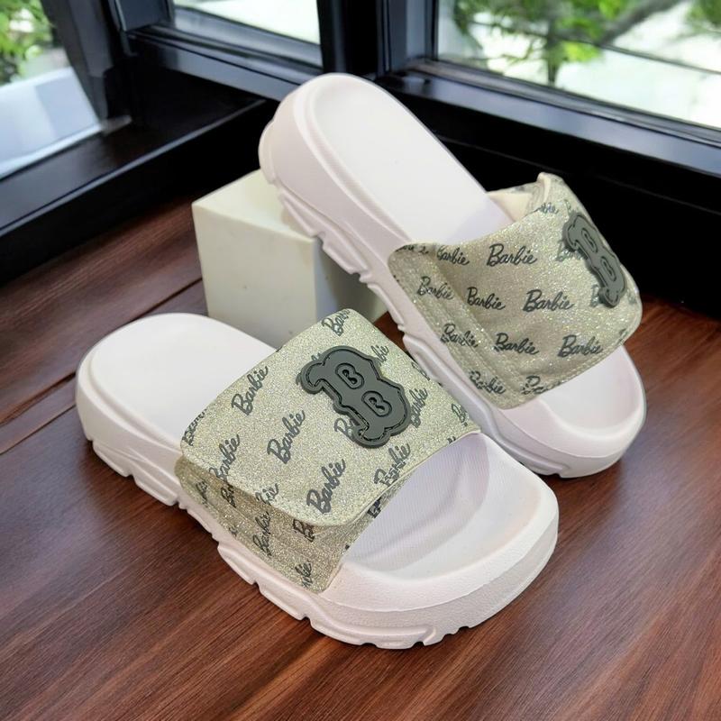 (Hot Hot) Dép Barbie B nam nữ quai ngang kim tuyến lấp lánh quai dán xé năng động MẪU MỚI 2024