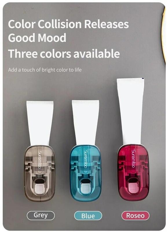 Product Introduction of 1 PCS Automatic Toothpaste Dispenser Bathroom Accessories Wall Mount Lazy Toothpaste Squeezer Toothbrush Holder 19
