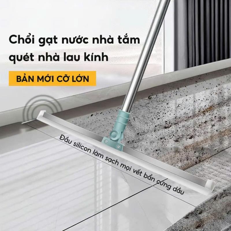  Combo 2 Chổi Gạt Nước Sàn Nhà Tắm Cỡ Lớn Chổi Quét Nhà Gạt Nước Và Lau Kính Đầu Silicon Dẻo Tiện Lợi Làm Sạch 