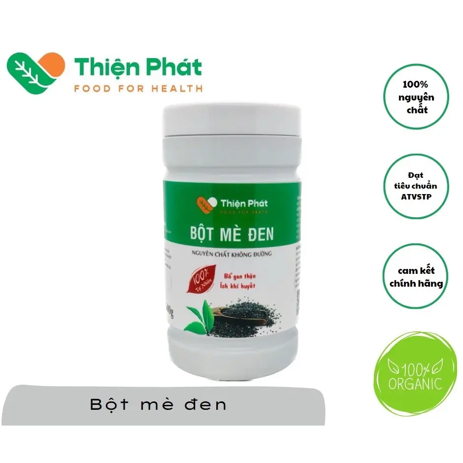 Bột mè đen nguyên chất Thiện Phát hộp 500g bột