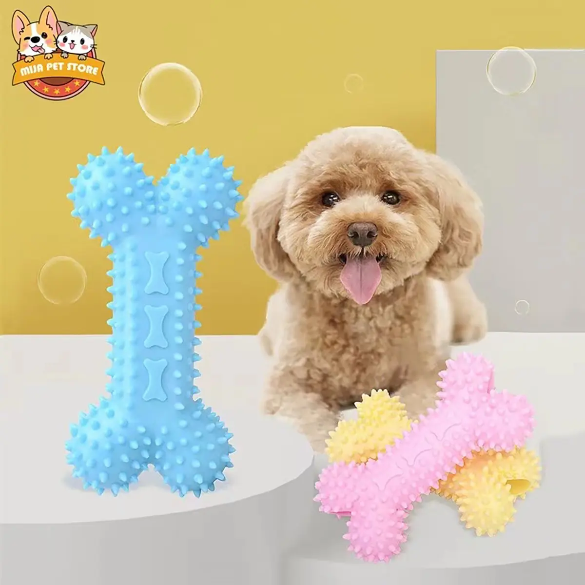 Pet Toys Dog Toys Clean Teeth Puppy Cats Chew Toys For Dogs Resistant To Bite Bone Molar Thorn
