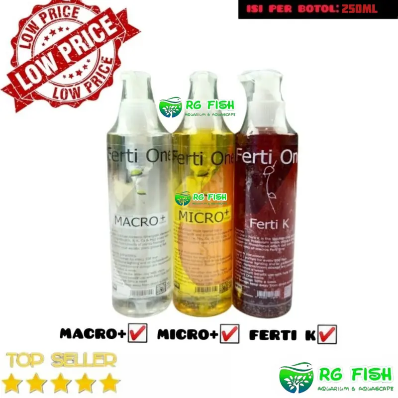 paket lengkap pupuk cair aquascape ferti one botol besar 250ML 0