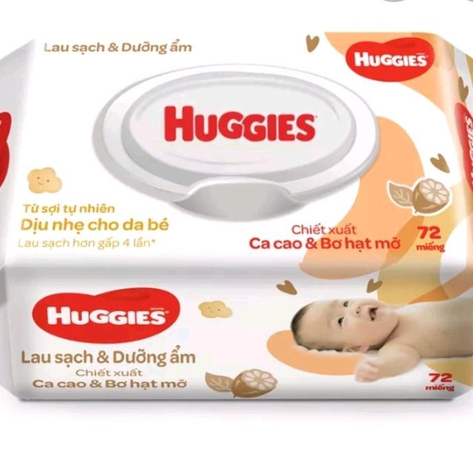  Combo 6 gói khăn ướt Huggies CÓ MÙI 72 tờ KHÔNG MÙI 80 tờ 